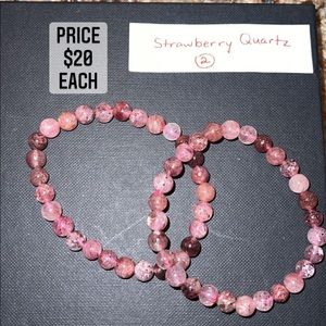 Strawberry quartz bracelets